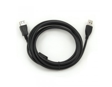 Подовжувач USB 2.0 AM / AF, 2.0m, 1 ферит, чорний Пакет