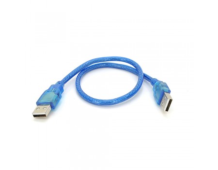 Кабель USB 2.0 RITAR AM / AM, 0.5m, прозорий синій