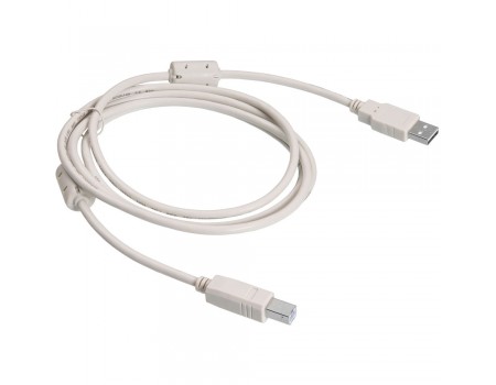 Кабель USB 2.0 AM/BM  1 ferite, довжина 0,8 м., білий
