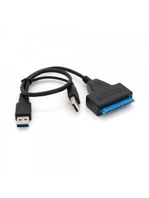 Кабель Usb 3.0 AM + USB 2.0 to SATA Black 0.1m для HDD / SSD дисків