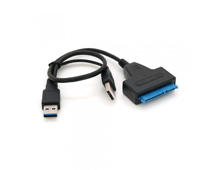 Кабель Usb 3.0 AM + USB 2.0 to SATA Black 0.1m для HDD / SSD дисків