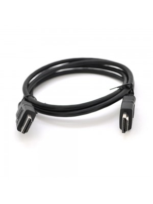 Кабель Merlion HDMI-HDMI HIGH SPEED 1.2m, v1.4, OD-7.5mm, круглий Black, коннектор Black