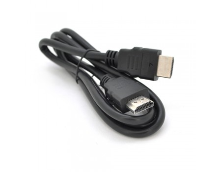 Кабель Merlion HDMI-HDMI HIGH SPEED Premium 1m, v1.4, OD-7.5mm, круглий Black, коннектор Black