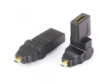 Перехідник microHDMI (тато) -HDMI (мама) 360 °