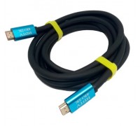 Кабель Merlion HDMI-HDMI 4Kx2K Ultra HD, 3.0m, v2,0, круглий Black, коннектор Blue-box