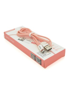 Кабель iKAKU KSC-723 GAOFEI smart charging cable for micro, Pink, длина 1м, 2.4A, BOX