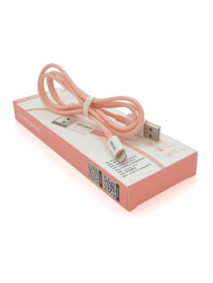 Кабель iKAKU KSC-723 GAOFEI smart charging cable for iphone, Pink, длина 1м, 2.4A, BOX