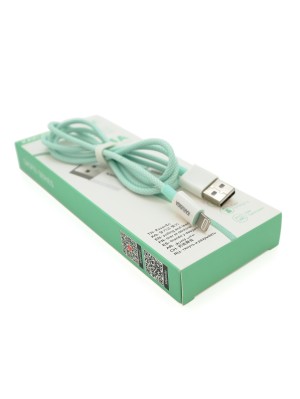 Кабель iKAKU KSC-723 GAOFEI smart charging cable for iphone, Green, длина 1м, 2.4A, BOX