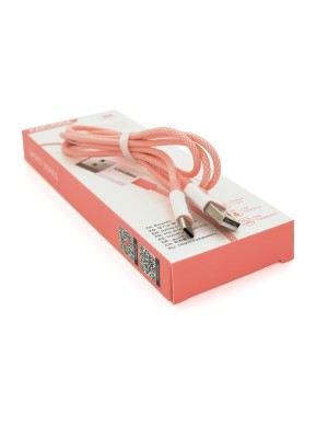 Кабель iKAKU KSC-723 GAOFEI smart charging cable for Type-C, Pink, длина 1м, 2.4A, BOX