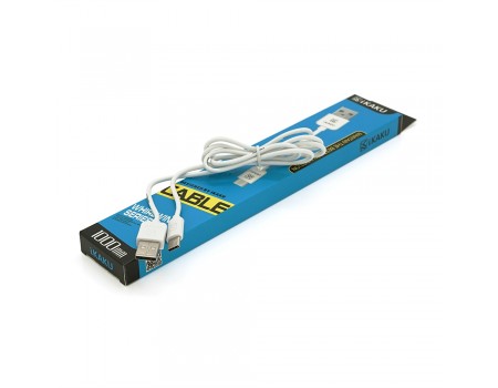 Кабель iKAKU XUANFENG charging data cable for Type-C, White, длина 1м, 2,1А, BOX