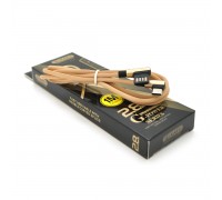 Кабель iKAKU KSC-028 JINDIAN charging data cable for Type-C, Gold, длина 1м, 2.4A, BOX