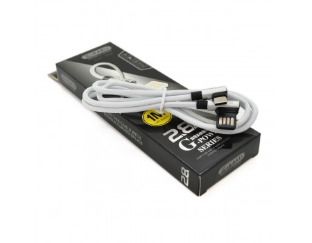 Кабель iKAKU KSC-028 JINDIAN charging data cable for Type-C, Silver, длина 1м, 2.4A, BOX