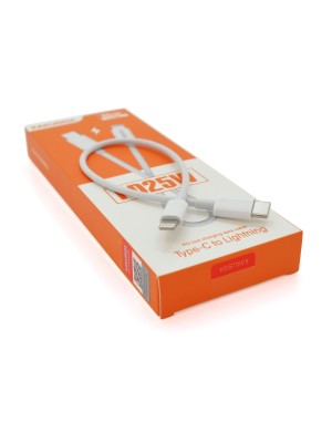 Кабель iKAKU KSC-653 FEIYUE PD100W fast charging short cable (Type-C to Lightning), White, длина 0.25м, BOX