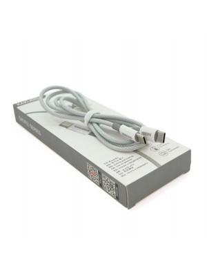 Кабель iKAKU KSC-723 GAOFEI PD60W smart fast charging cable (Type-C to Type-C), Silver, длина 1м