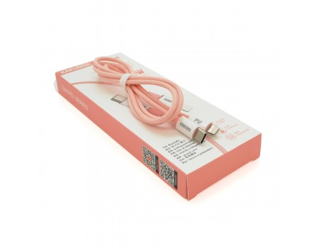 Кабель iKAKU KSC-723 GAOFEI PD20W smart fast charging cable (Type-C to Lightning), Pink, длина 1м, BOX