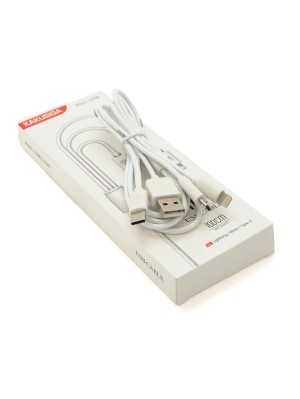 Кабель KSC-078 BAITONG charging data cable 3 in 1 Micro / Iphone / Type-C, длина 1м, White, BOX