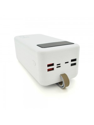 Портативна батарея (повербанк) TX-60 60000mAh, USB-кабелю: Micro, Lighting, Type-C, White/Black, (1250g)