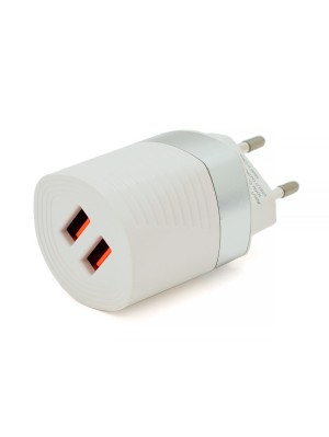 СЗУ AC100-240V iKAKU KSC-181 JUNENG, 2xUSB, 2.4A, White, Box