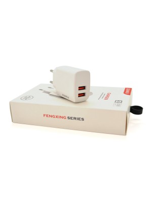 СЗУ AC100-240V iKAKU KSC-179 FENGXING, 2xUSB, 2.4A, White, Box