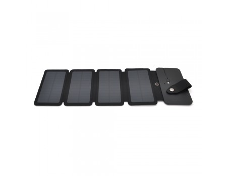 Сонячна панель 4 Foldings, виріб microUSB cable, Output: 5 /1 А(USB), plastic, Black, Corton box