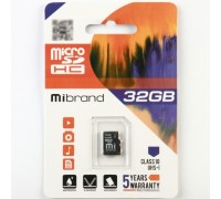 Карта памяти Mibrand microSDHC Class 10 UHS-I, 32GB