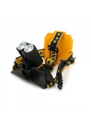Налобний ліхтарик HPH-W647, 5W, 2*P50, 4 режими, корпус-пластик, водостійкий, ip44, живлення 2*18650, USB кабель, 6400K