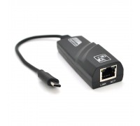 Конвертер Type-C- Rj-45 Gigabit, Black, Blister