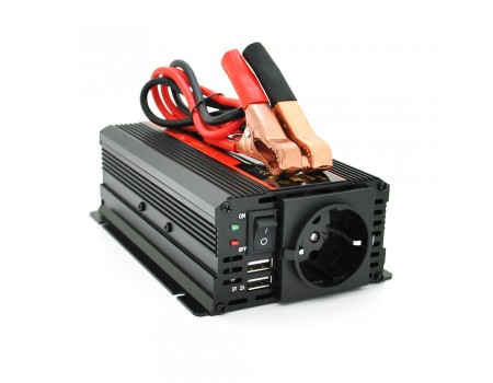Інвертор напруги KY-M3000, 350W, 12/220V, Line-Interactive, LCD, 1 Shuko, 2 USB вихід, прикурювач