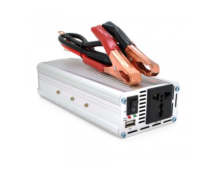 Інвертор напруги Himastar2000W (DC:800W), 12/220 з апроксимованою синусоїдою, 1 універсальна розетка, 1*USB (DC:5V/2.4A), клеми+затискачі