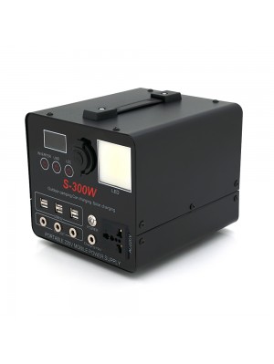 Портативний PowerBank S-300W, 220V/20A, 1*AC/220V+3*DC/12V+6*USB/5V, LED, 