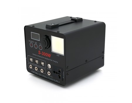 Портативний PowerBank S-300W, 220V/20A, 1*AC/220V+3*DC/12V+6*USB/5V, LED,