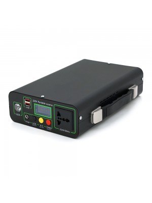 Портативний PowerBank KY-192WH, 220V/20A, 1*AC/220V+1*DC/12V+2*USB/5V, LED + перехідник