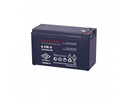 Акумуляторна батарея AGM MAKELSAN 6-FM-9, Black Case, 12V 9.0Ah ( 151 х 65 х 94 (100) )