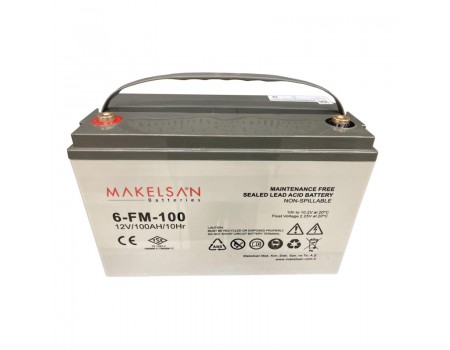 Акумуляторна батарея AGM MAKELSAN 6-FM-100, Gray Case, 12V 100.0Ah ( 329 x 172 x 218 )