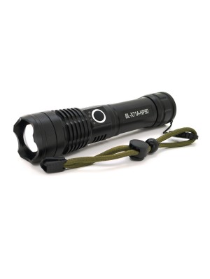 Ліхтарик Balog BL-X71-HP50, Zoom, 3 режими, алюміній, компас, акум 18650, USB кабель