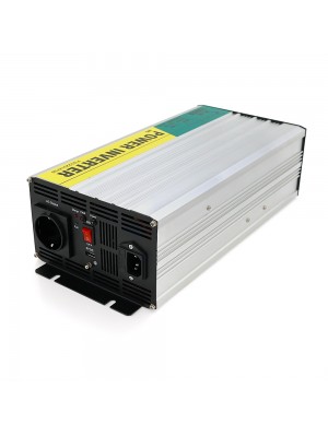 Инвертор напряжения RITAR RSCU-1000, 12V/220V, 1000W с правильной синусоидой, встроенное зарядное устройство, 1xShuko, 1xUSB, клеммные провода,