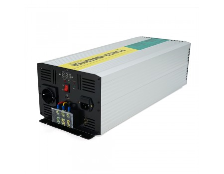 Инвертор напряжения RITAR RSCU-4000, 12V/220V, 4000W с правильной синусоидой, встроенное зарядное устроиство, 1xShuko, 1xUSB, клеммные колодки, BOX,Q2