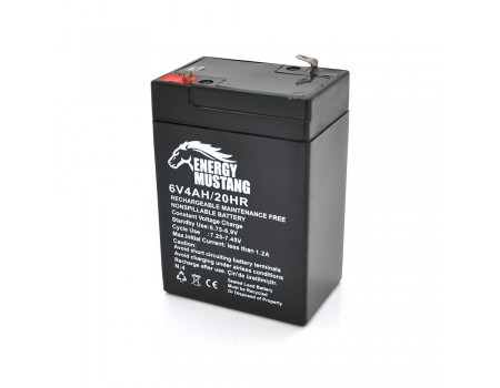 Акумуляторна батарея EnergyMustang EM640 AGM 6V 4Ah  (70 x 48 x 101) 0.66 kg /2000