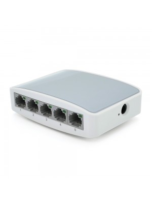 Комутатор Ethernet ONV-H1005S в пластиковому корпусі, 5*100Мб портів, 5В 1Ач, 100х70х28