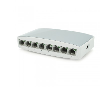 Комутатор Ethernet ONV-H1008S у пластиковому корпусі, 8*100Мб портів, 5В 1Ач, 140х78х32