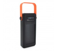 Портативная батаеря (повербанк) YM-635 30000mAh Solar, flashlight, Input:5V/2.1A(Micro-USB, Type-C, Lightning), Output:5V/2.1A(4xUSB), plastic, Black