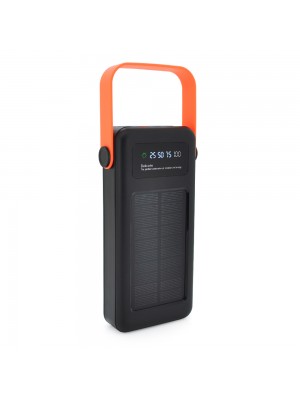 Портативна батарея (повербанк) YM-635CX 30000mAh Solar,flashlight,Input:5V/2.1A(MicroUSB, TypeC, Lightning), Output:5V /2.1A(4xUSB),With 4 owner cable,plastic,Black