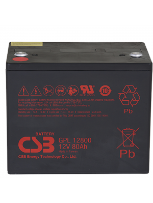 Акумуляторна батарея CSB GPL12800, 12V 80Ah (261х168х210 (220)