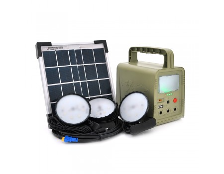 Портативный фонарь BRAZZERS BRPF-CF42/5, Solar panel 5W, LiFePO4 - 42Wh, DC: 3.2V, USB:: 1x5V/2A, 3x6W Led лампы 3м, 9W встроенный фонарь
