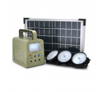 Портативный фонарь BRAZZERS BRPF-CF42/18, Solar panel 18W, LiFePO4 - 42Wh, DC: 2x3.2V, USB:: 1x5V/2A, 3x6W Led лампы 1м, 3W встроенный фонарь