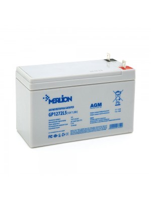 Акумуляторна батарея MERLION AGM GP1272L5 12 V 7,2 Ah  (СПЕЦ КЛЕМА) ( 150 x 65 x  95 (100) ) White 