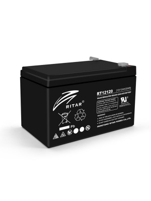 Акумуляторна батарея AGM RITAR RT12120B, Black Case, 12V 12.0Ah (151х98х 95 (101) ) 