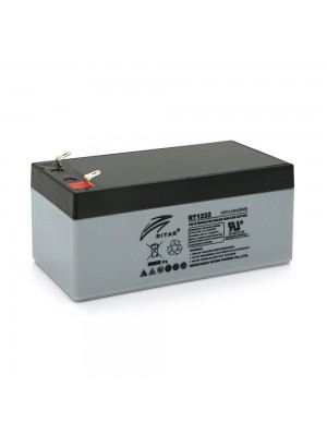 Акумуляторна батарея AGM RITAR RT1232, Gray/Black Case, 12V 3.2Ah (133 х 67х 59 (63) мм) 