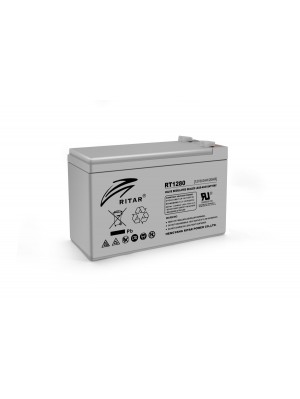 Акумуляторна батарея AGM RITAR RT1280, Gray Case, 12V 8.0Ah  ( 151 х 65 х 94 (100) ) 