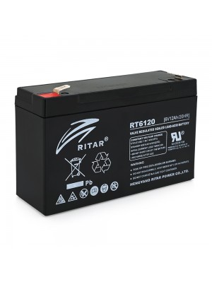 Акумуляторна батарея AGM RITAR RT6120A, Black Case, 6V 12Ah ( 150 х 50 х 93 (99) ) 